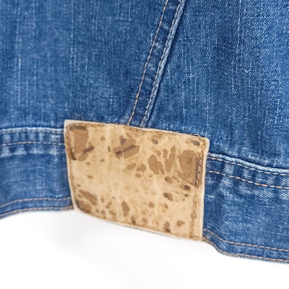 Kani Jeans Jacket Men's XL Button Front Blue Denim Distressed - Picture 10 of 15